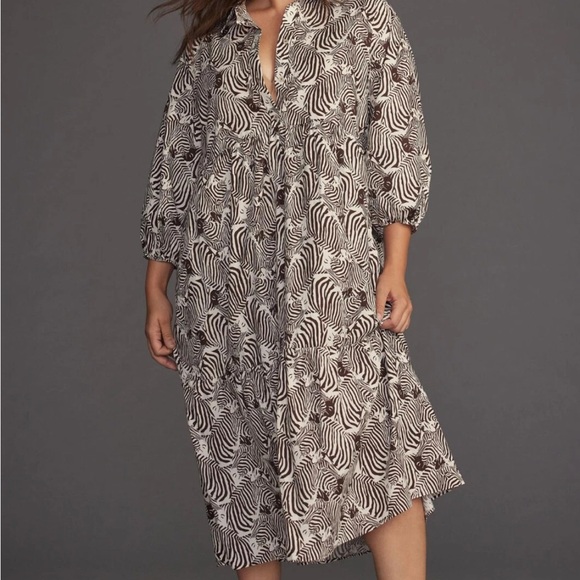 Anthropologie Maeve Zebra Patterned Dress - Picture 6 of 6